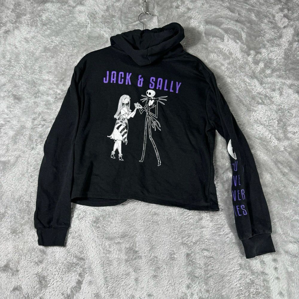 Disney Jack Skellington Sally Zip Hoodie Nightmare Before Christmas Sweatshirt M